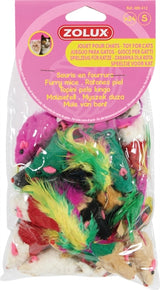 Zolux jouets pour chat souris à fourrure assorties
