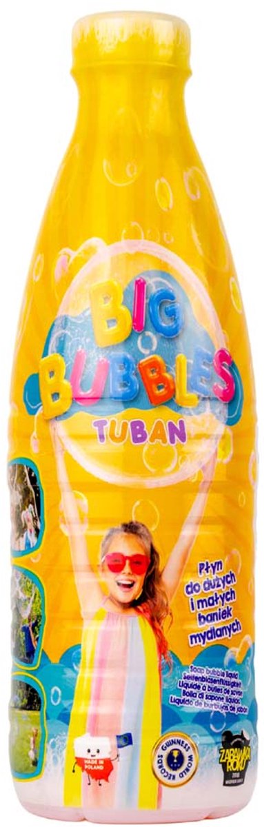 Liquide soufflant de bulles Tuban - jouet à grosses bulles de 1 litre.
