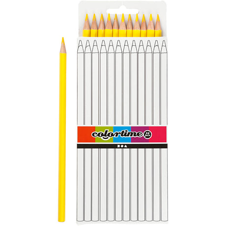 Crayons de couleur triangulaires Creativ company - jaune, 12 pcs.