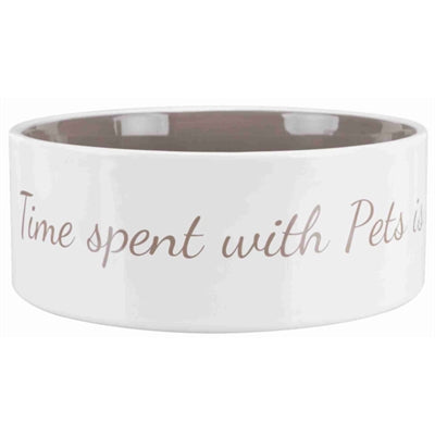 Trixie food bowl Pets Home Taupe