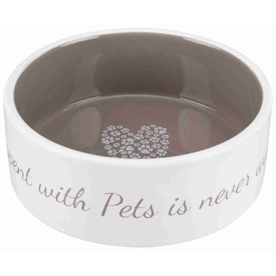 Trixie food bowl Pets Home Taupe