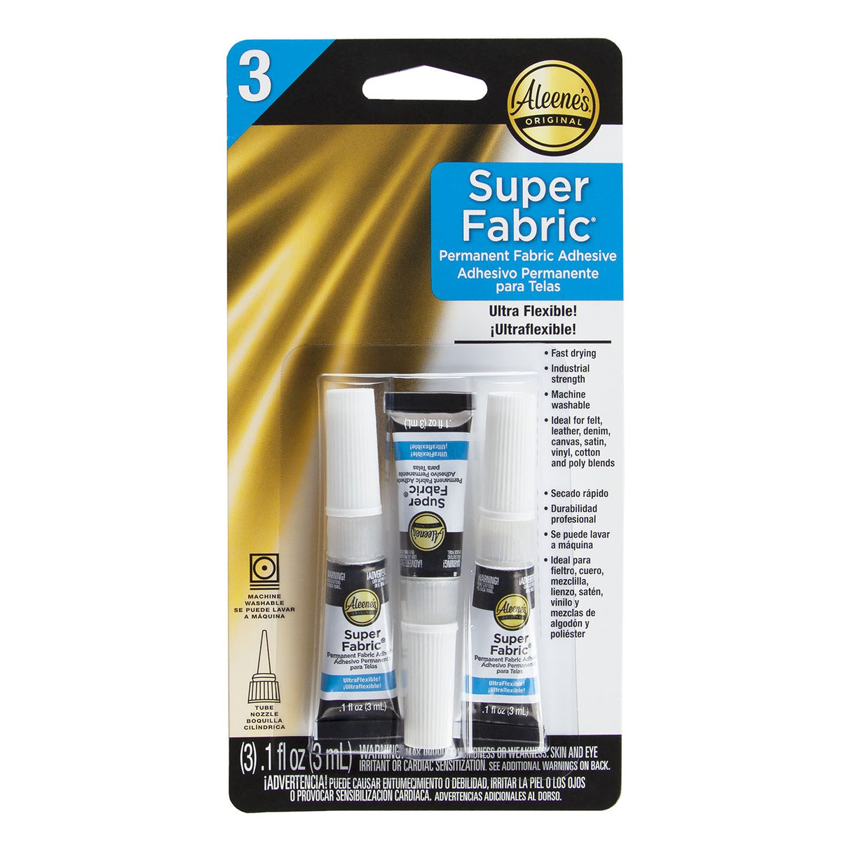 Aleene's • essai de colle permanente super tissu 3ml 3pcs
