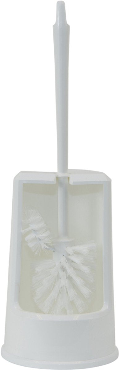 Brosse WC avec support avec nettoyant pour bords blanc