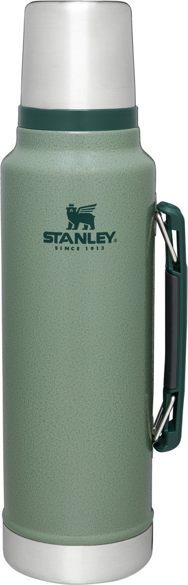 Bouteille thermos légendaire classique Stanley 1,4 l garde au chaud pendant 40 heures, au froid pendant 35 heures - étanche - passe au lave-vaisselle - sans BPA - pour café, thé et plus - thermos en acier inoxydable - noir mat