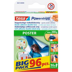 Tesa powerstrips® poster ruban adhésif double face blanc contenu : 96 pièce(s)