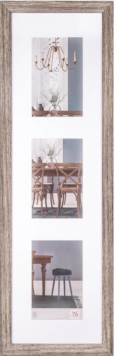 Walther fiorito - cadre en bois mdf - format photo 3x10x15 cm - noyer