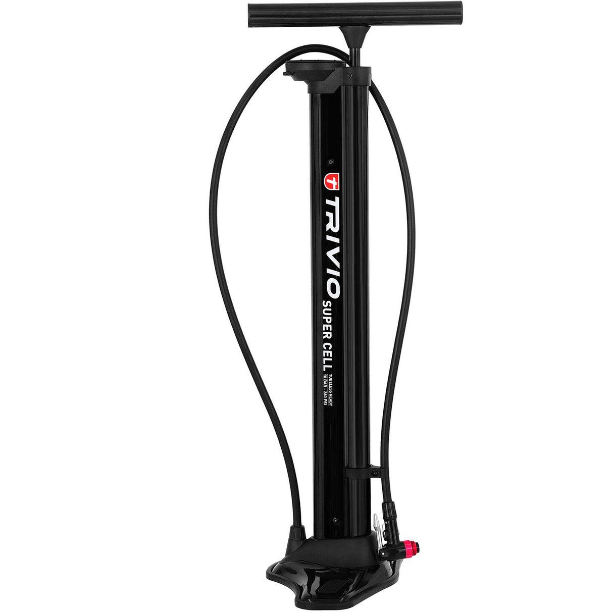 Trivio - pompe à vélo super cell haute pression tubeless 18bar aluminium