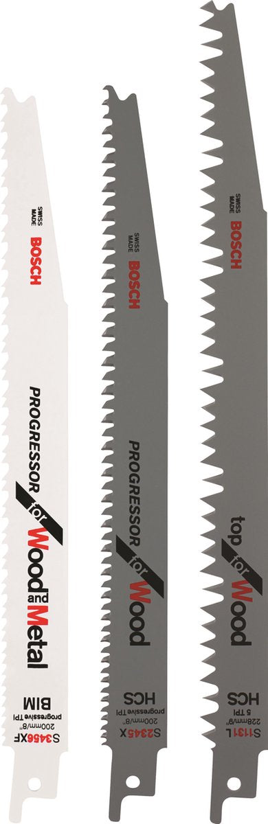Bosch accessoires jeu de lames de scie alternative | 3 pièces - 2609256797