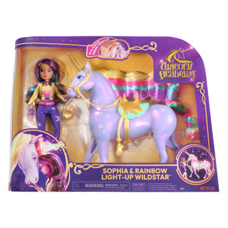 Coffret cadeau Unicorn Academy Licorne Wildstar Rainbow Light Up Pop Sophia
