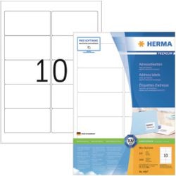 Sans marque herma prem. étiquette d'adresse 96x50,8 100 feuilles DIN A4 1000 pièces 4667