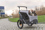 Chariot de vélo de chien trixie gris pliable