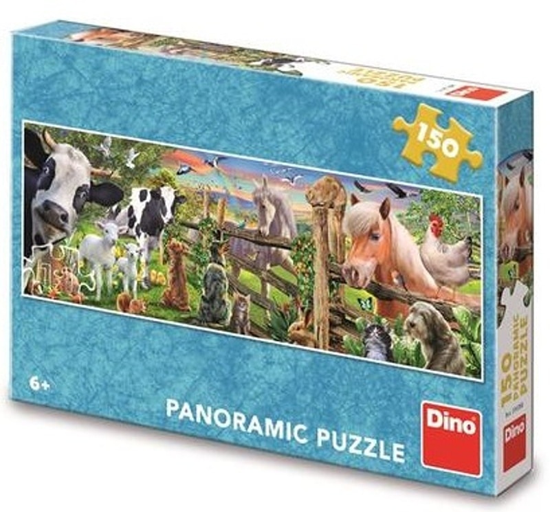 Puzzle dinosaure Dinotoys - animaux de la ferme - 150 pièces