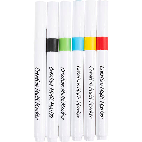 Creativ company marqueur multi créatif, largeur de trait 4 mm, différentes couleurs, 6 pièces 1 boîte