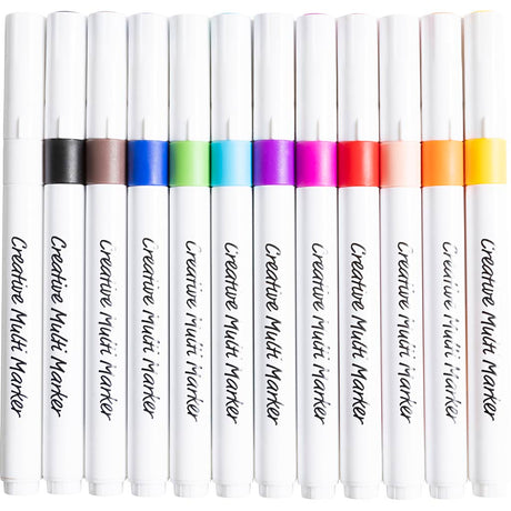 Creativ company marqueur multi créatif, largeur de trait 4 mm, différentes couleurs, 12 pièces 1 boîte