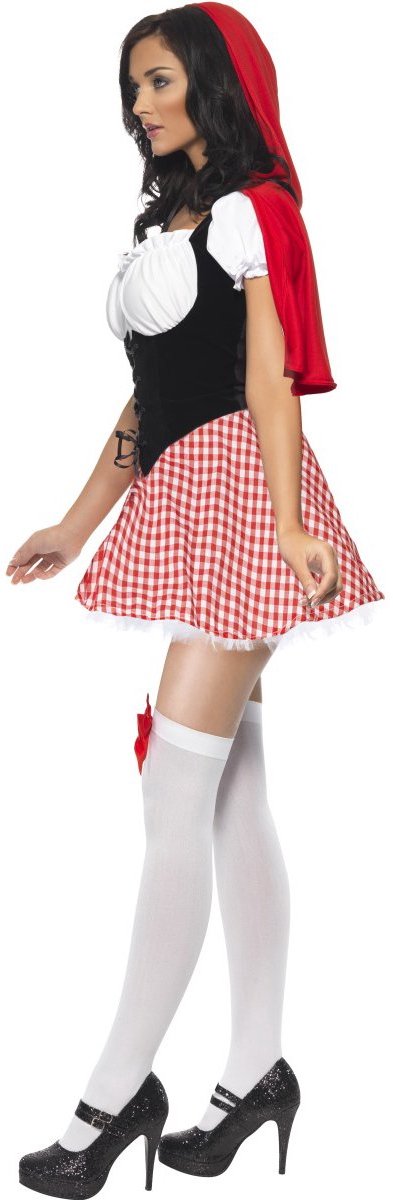 Tenue sexy à capuche rouge Smiffys - choix de taille : taille l