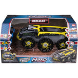 Nikko rc car Hercules - voiture rechargeable contrôlée par USB-C avec batterie pour l'intérieur et l'extérieur - pour les enfants à partir de 6 ans - fonction spéciale avec 6 roues - voiture de cascade avec rotation à 360° - 30 cm