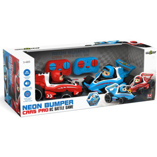 Gear2play RC Neon Bumper Cars Pro Duo Set – Voitures de combat RC Formule 1 – Participez à un duel crash !