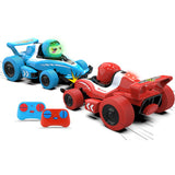 Gear2play RC Neon Bumper Cars Pro Duo Set – Voitures de combat RC Formule 1 – Participez à un duel crash !
