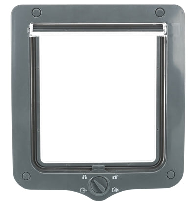 Trixie 4-way cat flap with tunnel gray