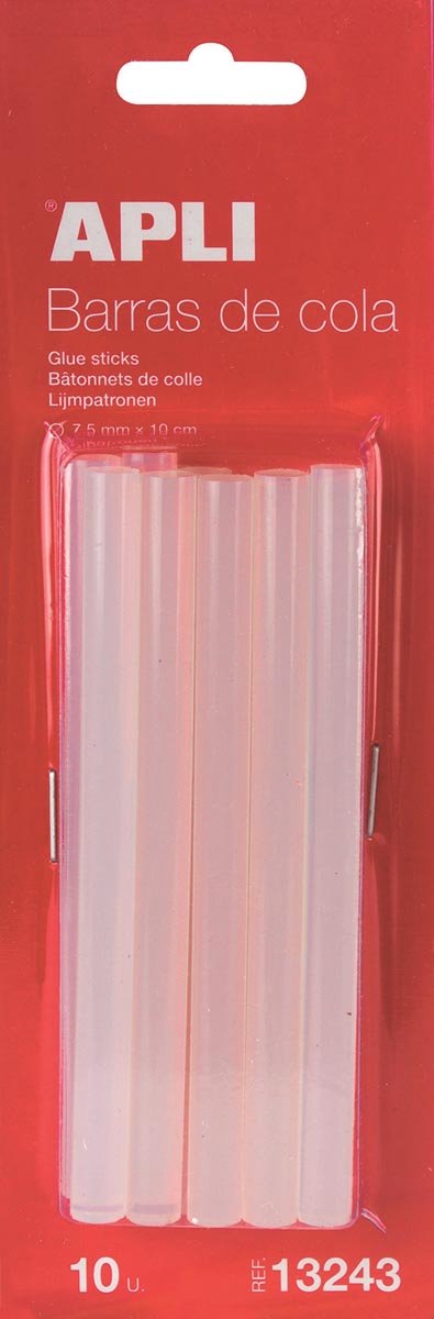 Bâtons de colle transparents Apli 7 | 5mm | blister de 10 pièces