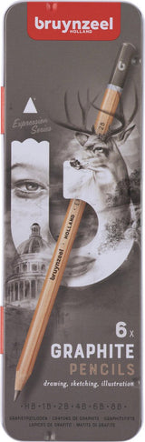 Crayons graphite expression Bruynzeel, 6 pcs.