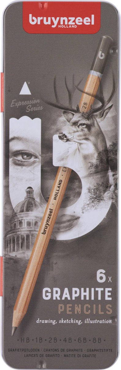 Crayons graphite expression Bruynzeel, 6 pcs.