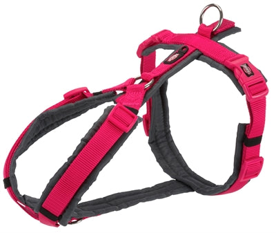 Trixie dog harness premium draw fuchsia gray