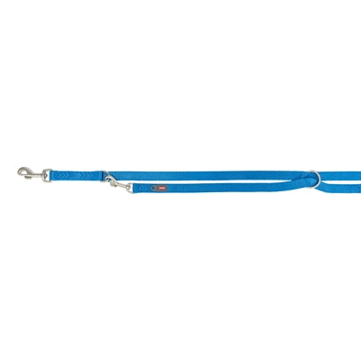 Laisse pour chien Trixie premium double couture réglable bleu royal
