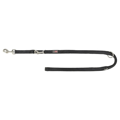 Trixie laisse pour chien premium double couture réglable noir