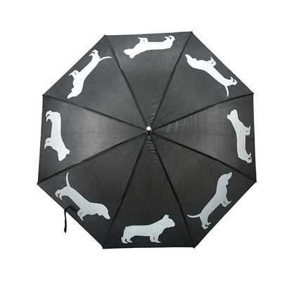 Chiens parapluies réfléchissants noirs