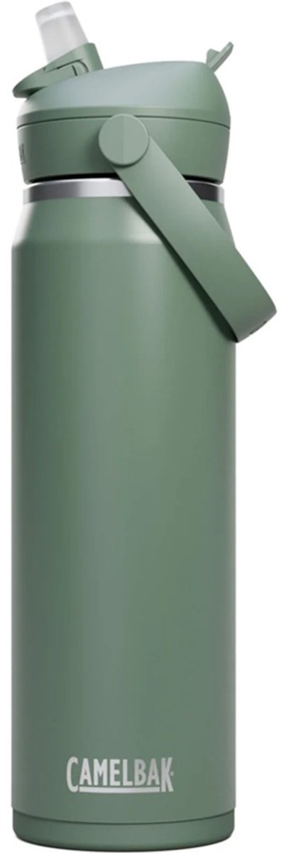 Gourde Camelbak Thrive Flip Straw - 750 ml - acier inoxydable - avec paille - bouteille d'eau isolante - vert
