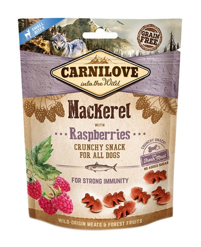 Carnilove crunchy snack makrel hindbær