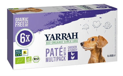 Yarrah hund alu Pate Multipack Chicken Turkey