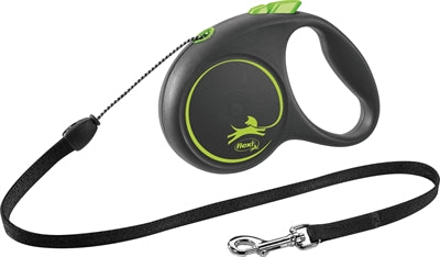 Ligne rétractable Flexi cordon design noir vert