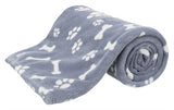 Trixie Dog Couverture Kenny Fleece Bone James Bleu
