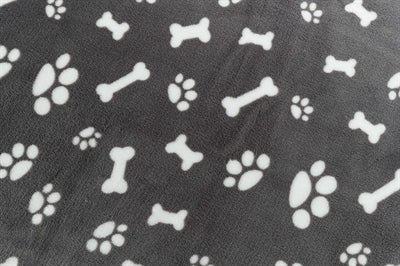 Trixie couverture pour chien Kenny polaire pattes d'os gris