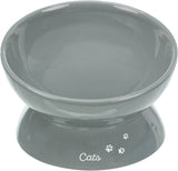 Trixie Food Bowl Cat xxl Keramična dvignjena siva