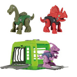 Monde des dinosaures construise un dino avec de la cage