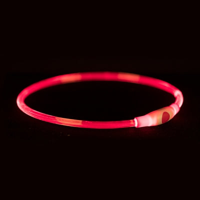 Trixie collier lumineux lampe flash USB rechargeable TPU rouge