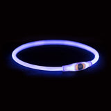 Trixie collier lumineux lampe flash USB rechargeable TPU bleu
