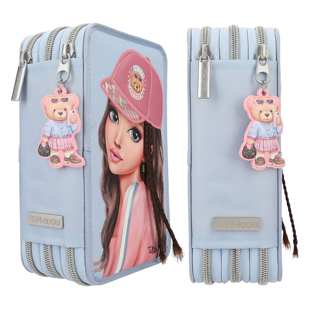 Trousse à 3 compartiments haut de gamme avec peluche App Team
