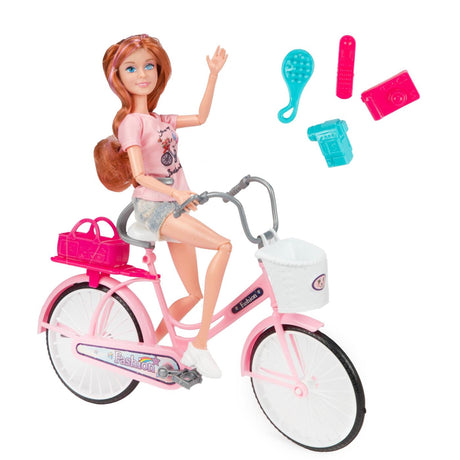 Toi Toys - Lauren, poupée adolescente à vélo