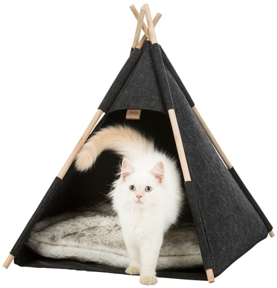 Trixie lit pour chat tipi feutre anthracite