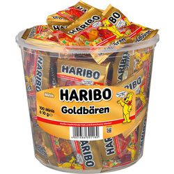 Gommes aux fruits haribo gold Bears 10 g ananas, pomme, fraise, framboise, citron