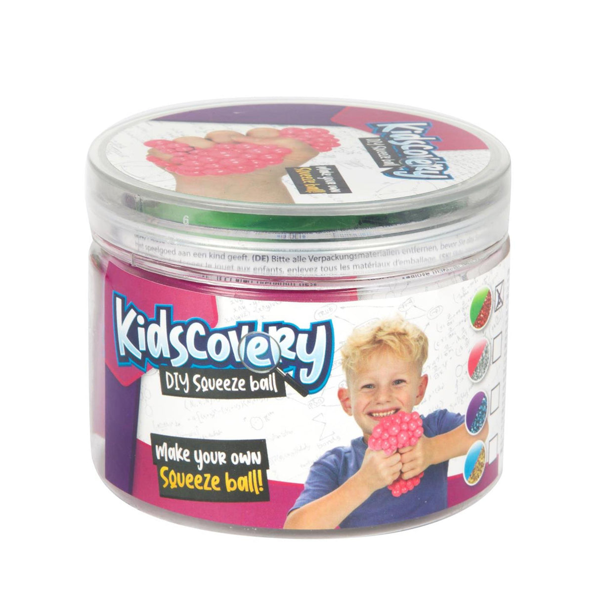 Toi-toys kidscovery faire une balle à presser dans un filet 4 assortis