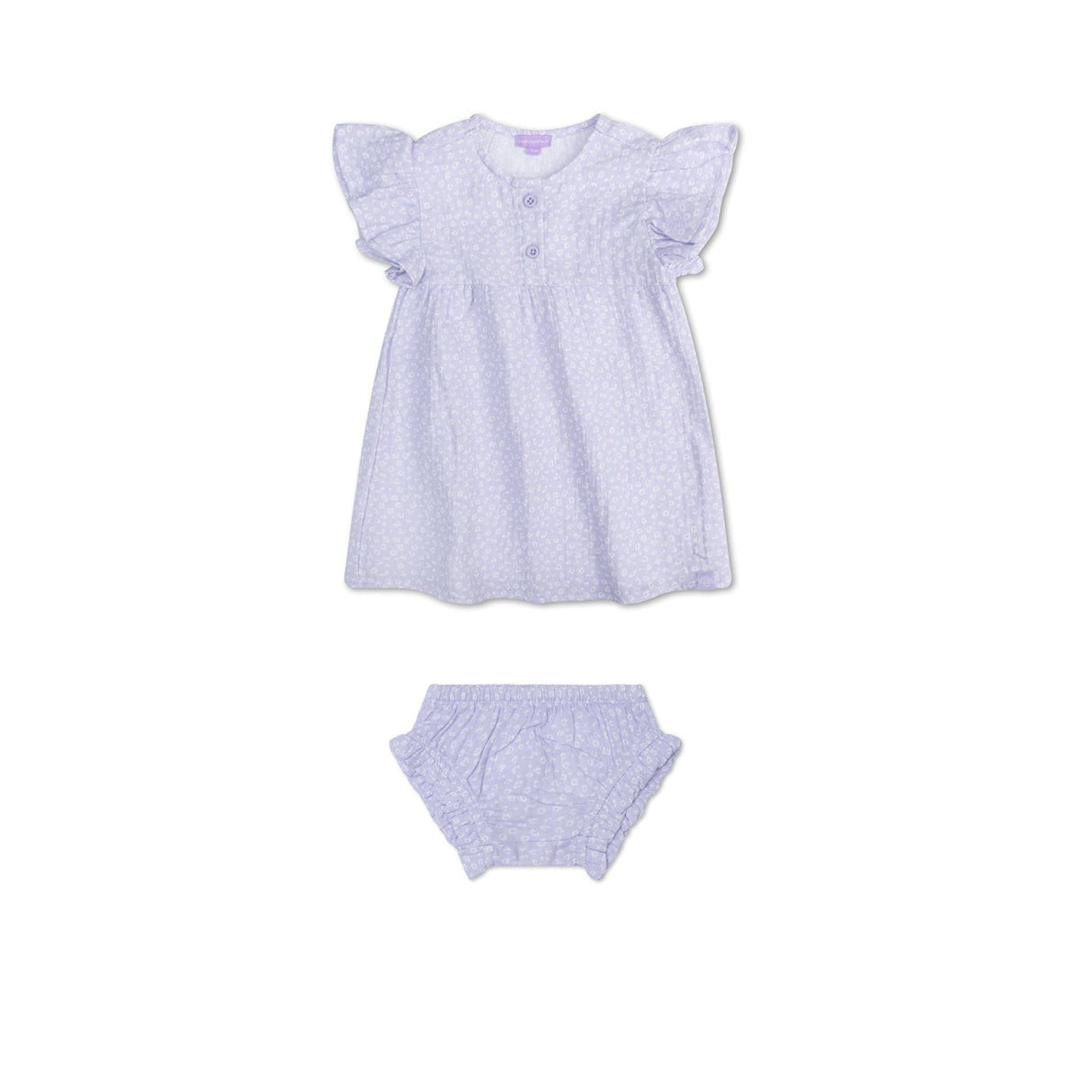 Léopard | ensemble filles lilas plage - mousseline