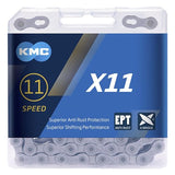 KMC X11 EPT Bicycle Chain - 118 Liens - Gray