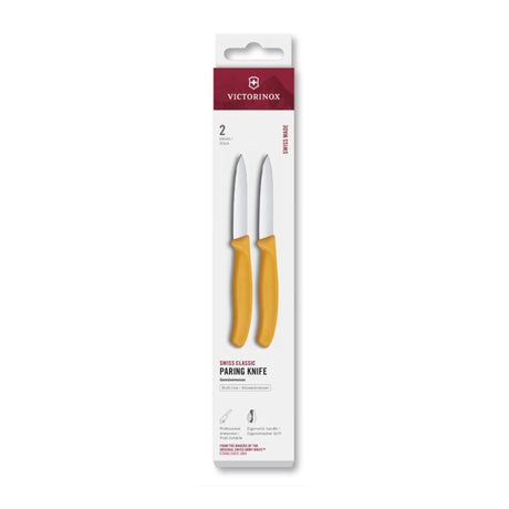 Couteau à éplucher Victorinox 2pcs jaune pointu 8cm