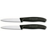 Victorinox couteau d'office dentelé 2 pcs noir