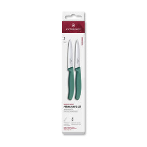 Couteau à éplucher Victorinox lisse + dentelé vert 10cm